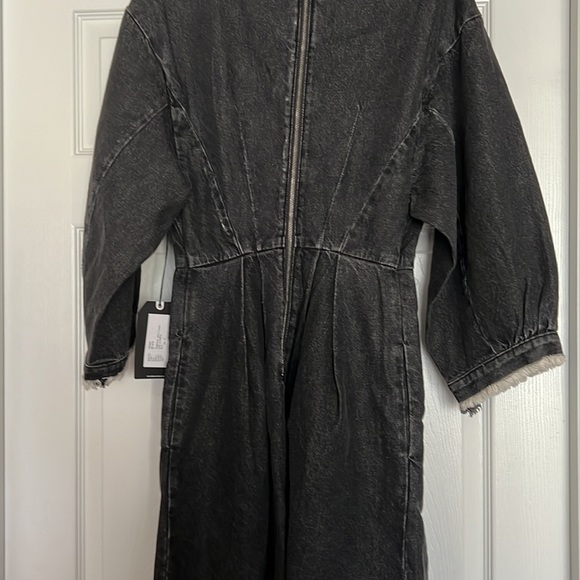 NWT PRPS BLACK DISTRESSED DENIM DESIGNER DRESS! - Picture 9 of 14
